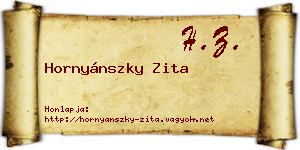 Hornyánszky Zita névjegykártya